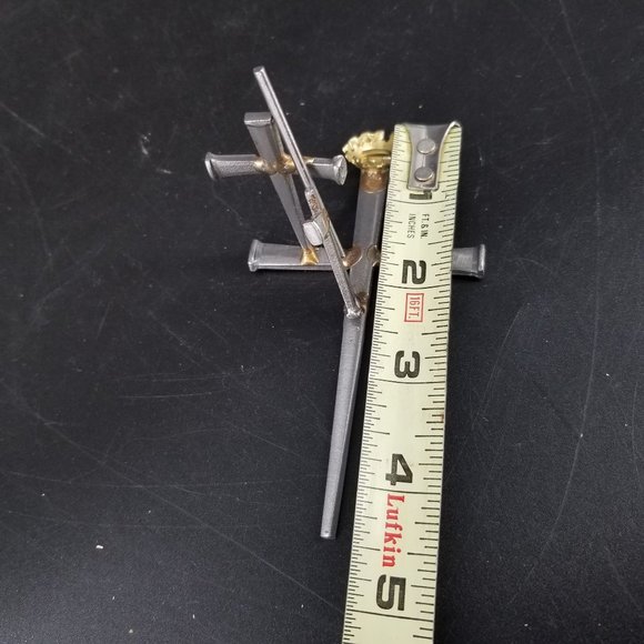 Handmade Metal Cross Gun Grave 2nd Amend Welded Decor Silver Gold Small 4.5" - Picture 9 of 9